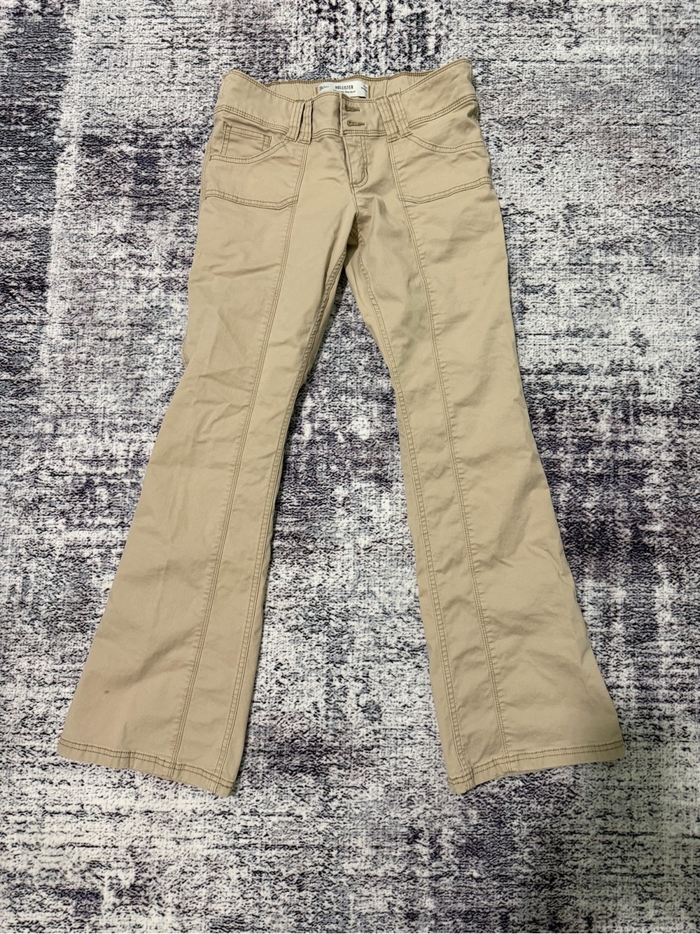 Hollister Women’s Ultra Low Rise Bootcut Khaki